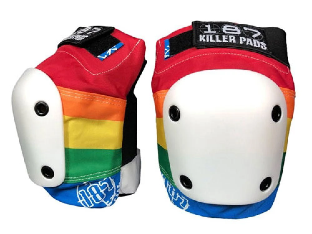 187 Killer Pads Slim Knee Pads - Rainbow 1 187 Killer Pads Slim Knee Pads - Rainbow