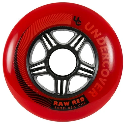 Undercover Raw Red Wheels Bullet Radius 90mm 85a - Set Of 4 1 Undercover Raw Red Wheels Bullet Radius 90mm 85a - Set Of 4