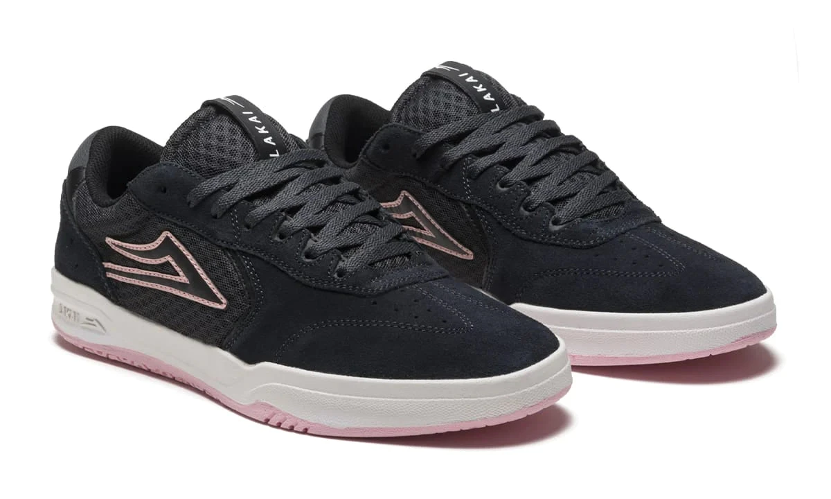 Lakai Atlantic Skate Shoes - Charcoal/Pink 2 Lakai Atlantic Skate Shoes - Charcoal/Pink - Image 2