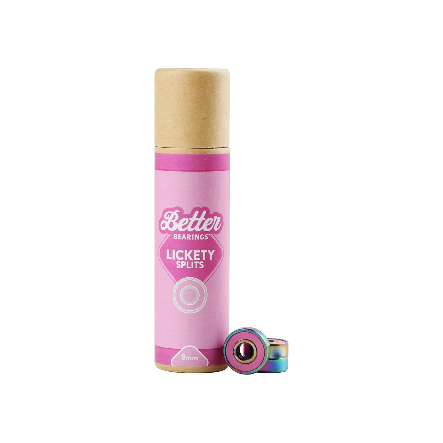 Better Bearings Lickety Splits 8mm - Pink Set Of 16 1 Better Bearings Lickety Splits 8mm - Pink Set Of 16