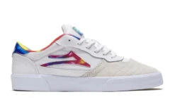 Lakai Cambridge Skate Shoes - White Tie Dye Suede