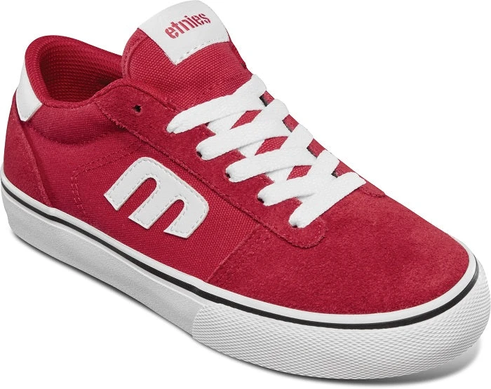 Etnies Calli-Vulc Kids Skate Shoes - Red/White/Gum 2 Etnies Calli-Vulc Kids Skate Shoes - Red/White/Gum - Image 2