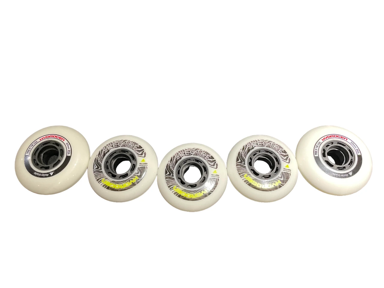 Rollerblade Hydrogen Arc Frame Inline Skate Wheel Set 76/80mm 85a - Set Of 10 1 Rollerblade Hydrogen Arc Frame Inline Skate Wheel Set 76/80mm 85a - Set Of 10