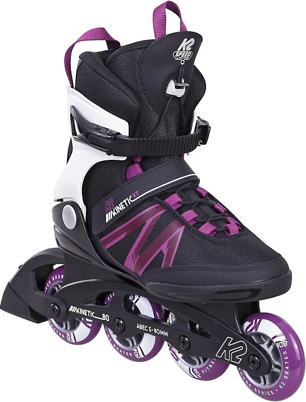 K2 Kinetic 80 Pro XT Womens Skates - Black/Purple 1 K2 Kinetic 80 Pro XT Womens Skates - Black/Purple