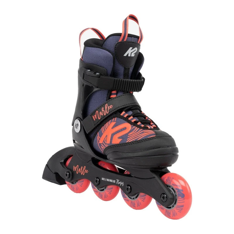 K2 Marlee Girls Adjustable Size Skates - Purple/Coral 1 K2 Marlee Girls Adjustable Size Skates - Purple/Coral