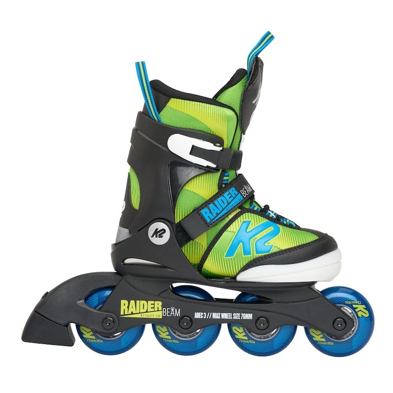 K2 Raider Beam Adjustable Size Skates - Green/Blue 2 K2 Raider Beam Adjustable Size Skates - Green/Blue - Image 2