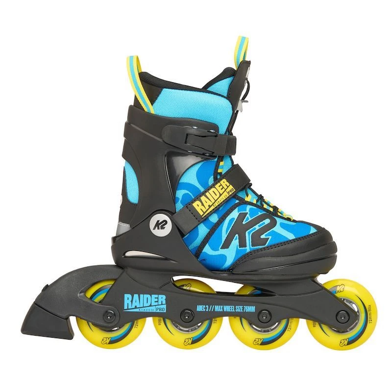K2 Raider Pro Adjustable Size Inline Skates - Blue/Yellow 2 K2 Raider Pro Adjustable Size Inline Skates - Blue/Yellow - Image 2