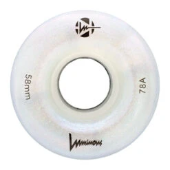 Luminous Light Up Quad Wheels White Pearl 58mm 78a - 4 Pack