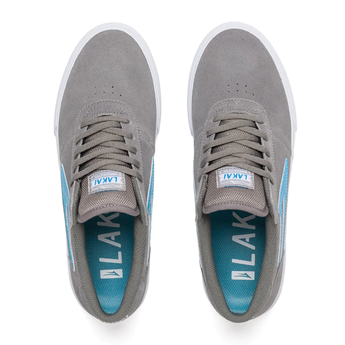 Lakai Manchester Skate Shoes - Grey/Teal 3 Lakai Manchester Skate Shoes - Grey/Teal - Image 3