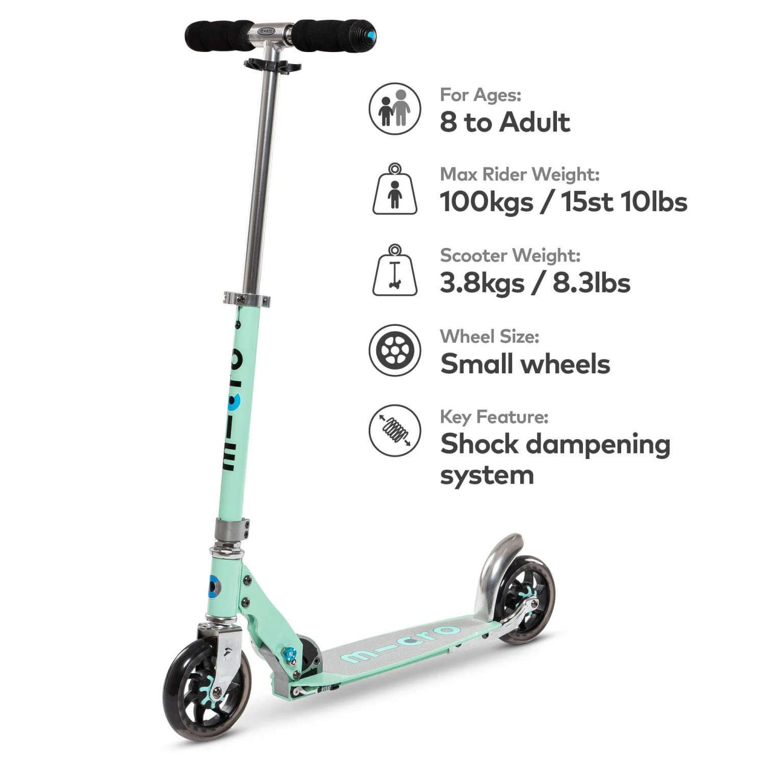 Micro Speed Scooter - Mint 2 Micro Speed Scooter - Mint - Image 2