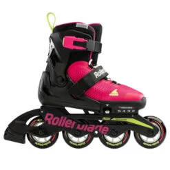 Rollerblade Microblade Adjustable Kids Skates - Pink/Green
