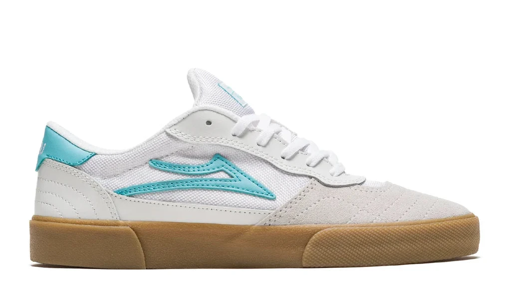 Lakai Cambridge Skate Shoes - White/Teal Suede 1 Lakai Cambridge Skate Shoes - White/Teal Suede
