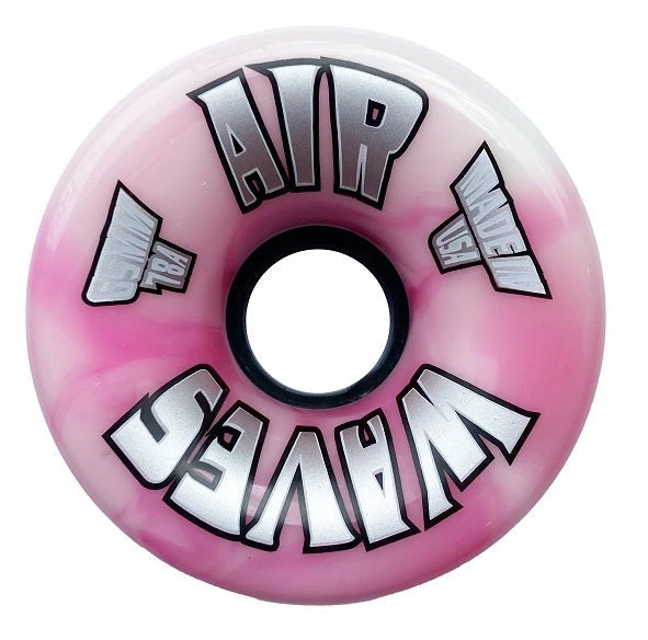 Air Waves Pink/White Swirl Wheels 65mm - Set Of 4 1 Air Waves Pink/White Swirl Wheels 65mm - Set Of 4
