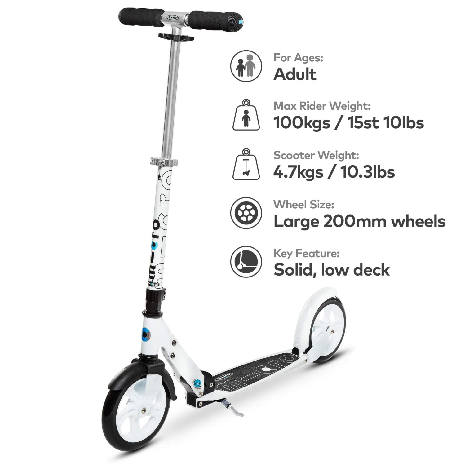 Micro Classic Scooter - White 2 Micro Classic Scooter - White - Image 2