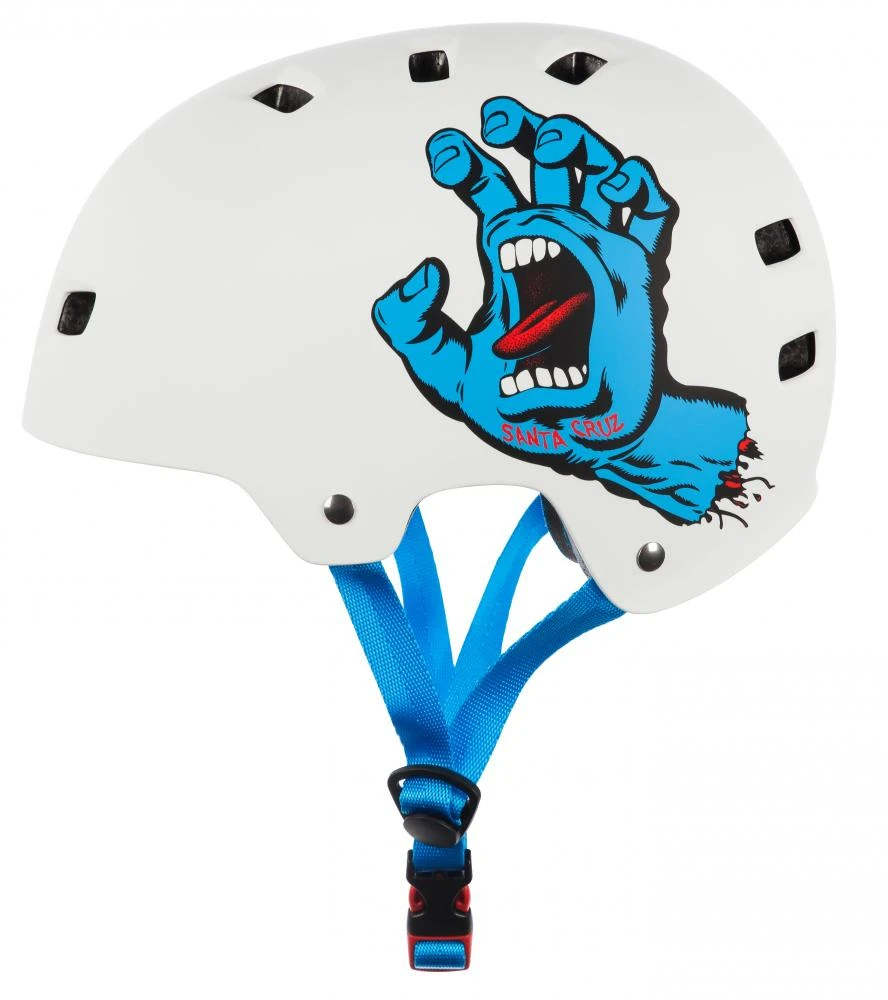 Bullet X Santa Cruz Screaming Hand Helmet - Matt White 1 Bullet X Santa Cruz Screaming Hand Helmet - Matt White
