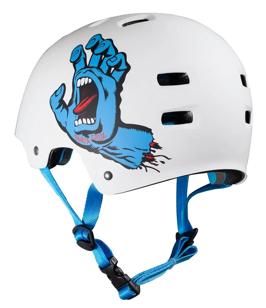 Bullet X Santa Cruz Screaming Hand Helmet - Matt White 2 Bullet X Santa Cruz Screaming Hand Helmet - Matt White - Image 2