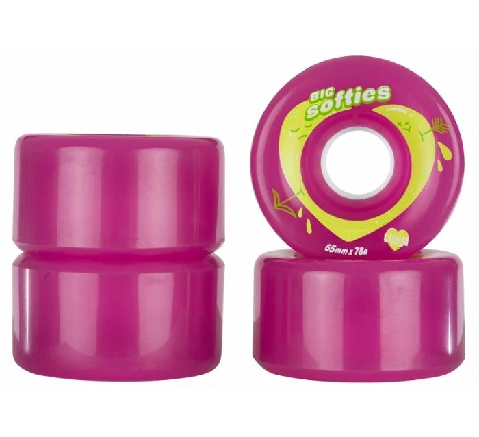 Chaya Big Softies Roller Skate Wheels Pink 65mm 78a - 4 Pack 2 Chaya Big Softies Roller Skate Wheels Pink 65mm 78a - 4 Pack - Image 2