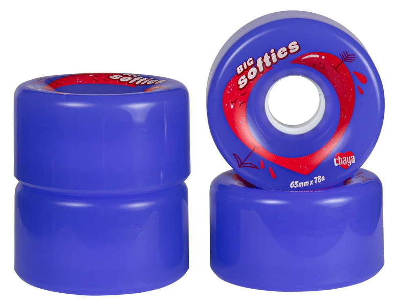 Chaya Big Softies Roller Skate Wheels Purple 65mm 78a - 4 Pack 2 Chaya Big Softies Roller Skate Wheels Purple 65mm 78a - 4 Pack - Image 2