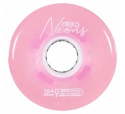 Chaya Neons LED Light Up Roller Skate Wheels Pink 65mm 78a - 4 Pack