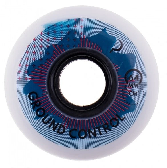 Ground Control Turbulence White Wheels 64mm 90a - Set Of Four 1 Ground Control Turbulence White Wheels 64mm 90a - Set Of Four