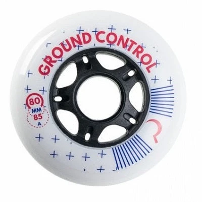 Ground Control White Wheels 80mm 85a - Set Of 4 1 Ground Control White Wheels 80mm 85a - Set Of 4