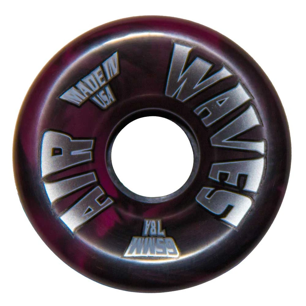 Air Waves Black/Red Swirl Wheels 65mm - Set Of 4 1 Air Waves Black/Red Swirl Wheels 65mm - Set Of 4