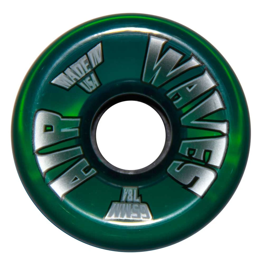 Air Waves Clear Green Wheels 65mm - Set Of 4 1 Air Waves Clear Green Wheels 65mm - Set Of 4