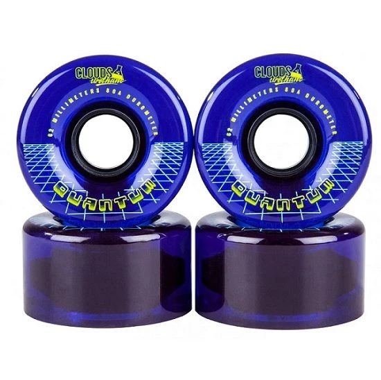 Clouds Quantum Blue Roller Skate Wheels 62mm - Set Of 4 2 Clouds Quantum Blue Roller Skate Wheels 62mm - Set Of 4 - Image 2