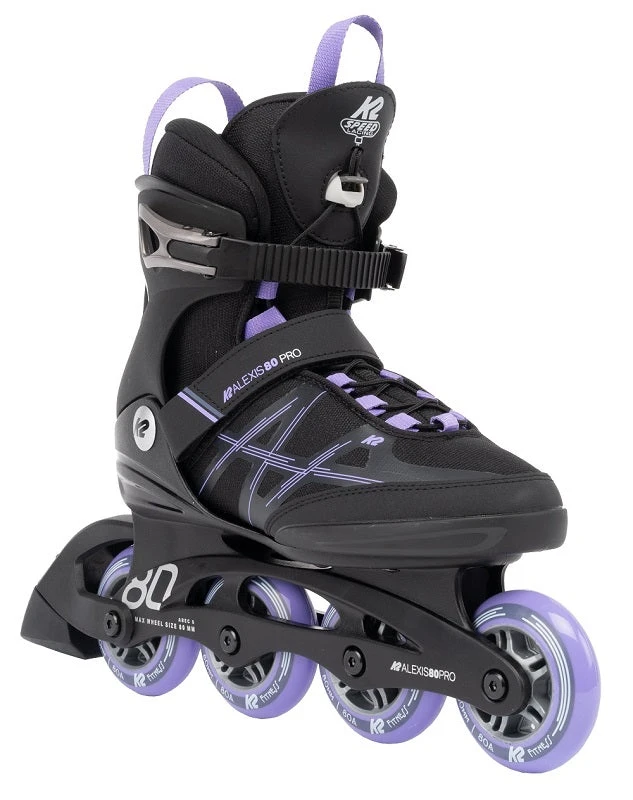 K2 Alexis 80 Pro Womens Inline Skates - Black/Lavender 1 K2 Alexis 80 Pro Womens Inline Skates - Black/Lavender