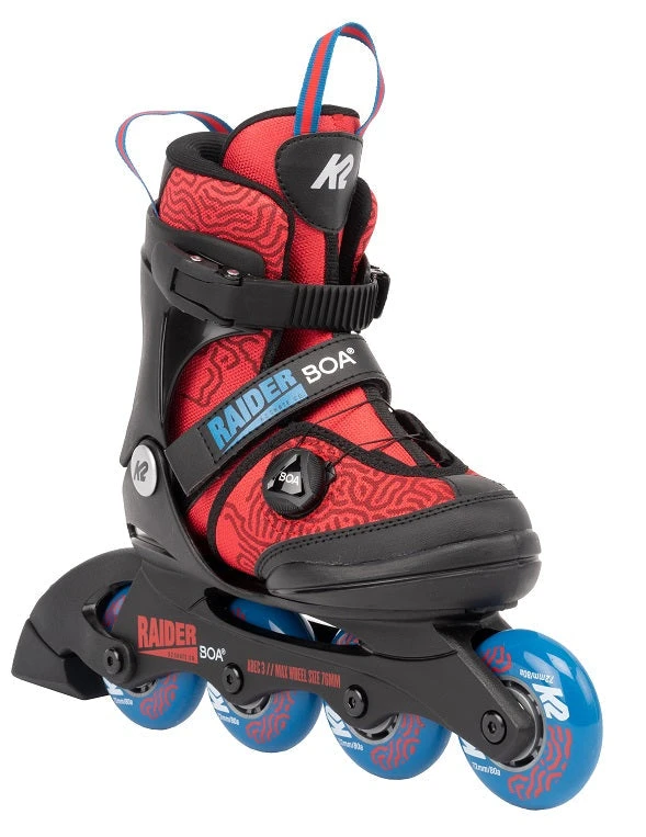 K2 Raider Boa Adjustable Size Skates - Red/Blue 1 K2 Raider Boa Adjustable Size Skates - Red/Blue