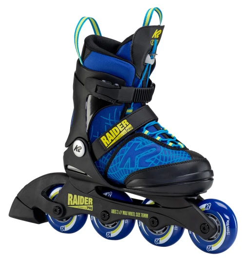 K2 Raider Pro Adjustable Size Skates - Blue/Yellow 1 K2 Raider Pro Adjustable Size Skates - Blue/Yellow