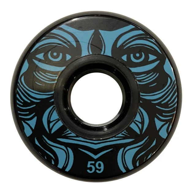 Kaltik Face Black Wheels 59mm 90a - Set Of 4 1 Kaltik Face Black Wheels 59mm 90a - Set Of 4
