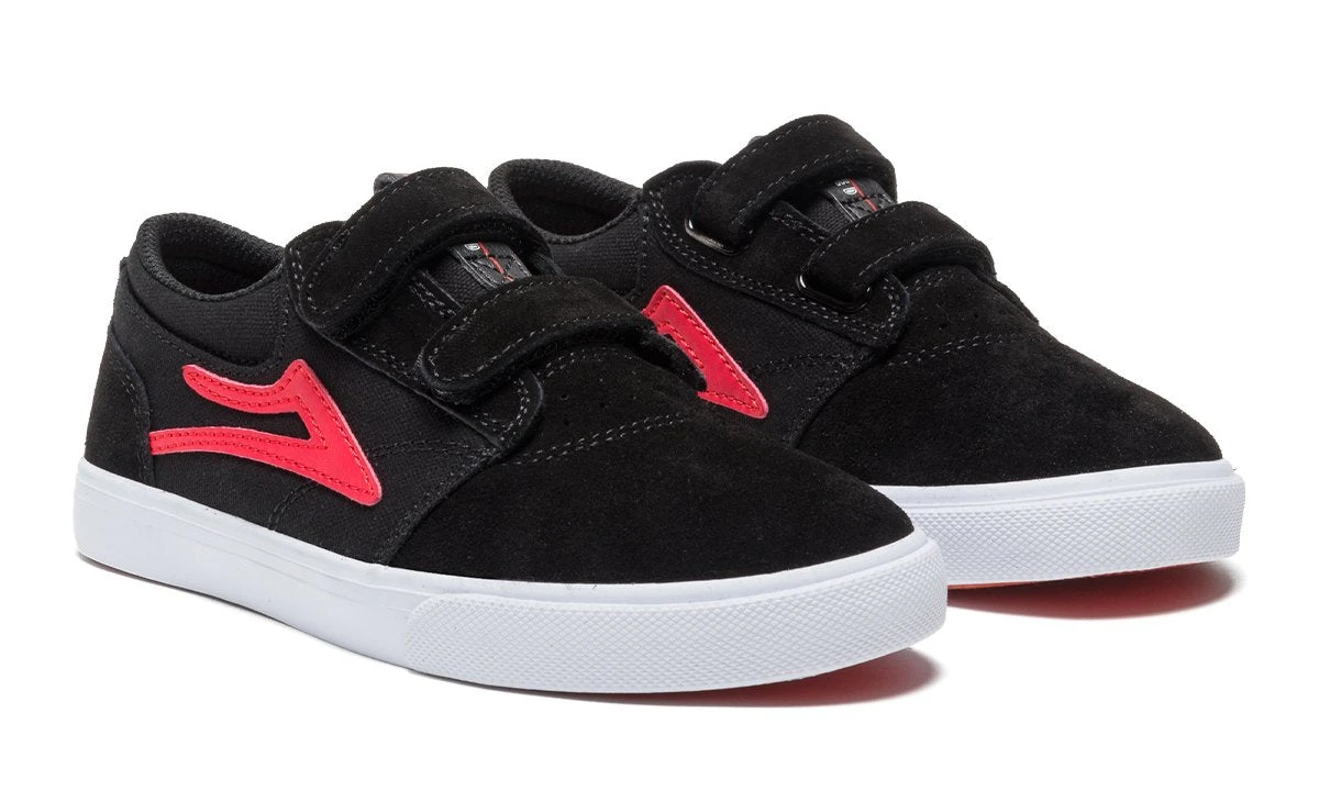 Lakai Griffin VS Kids Skate Shoes - Black/Flame 2 Lakai Griffin VS Kids Skate Shoes - Black/Flame - Image 2