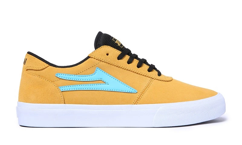 Lakai Manchester Skate Shoes - Yellow/Cyan Suede 1 Lakai Manchester Skate Shoes - Yellow/Cyan Suede
