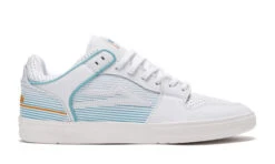 Lakai Telford Low Skate Shoes - White Leather