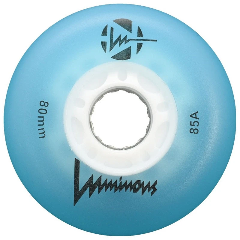 Luminous Light Up Inline Skate Wheels - Blue 4 Pack 1 Luminous Light Up Inline Skate Wheels - Blue 4 Pack