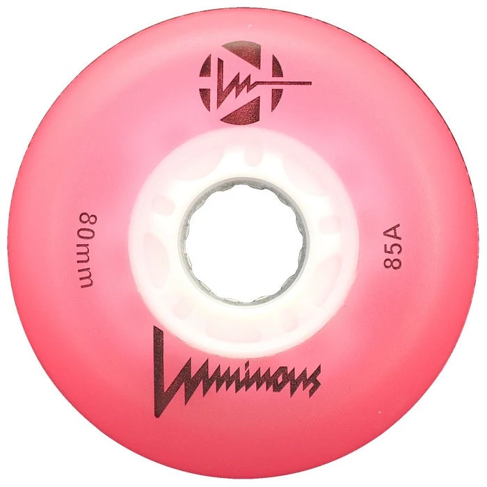 Luminous Light Up Inline Skate Wheels - Pink 4 Pack 1 Luminous Light Up Inline Skate Wheels - Pink 4 Pack