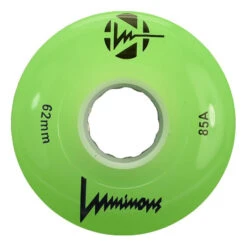 Luminous Light Up Quad Wheels Green 62mm - 4 Pack