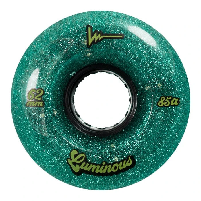 Luminous Light Up Quad Wheels Jade 62mm - 4 Pack 1 Luminous Light Up Quad Wheels Jade 62mm - 4 Pack