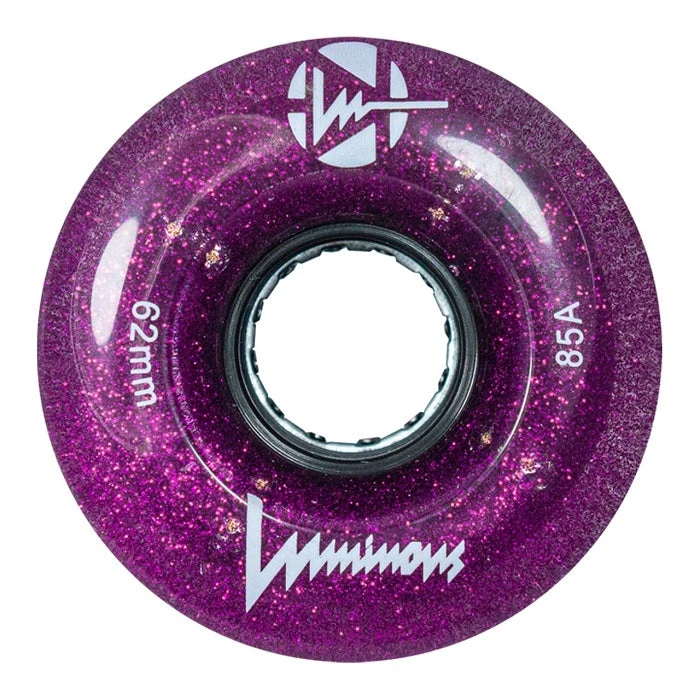Luminous Light Up Quad Wheels Purple Haze 62mm - 4 Pack 1 Luminous Light Up Quad Wheels Purple Haze 62mm - 4 Pack