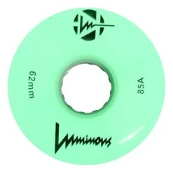 Luminous Light Up Quad Wheels White Glow 62mm - 4 Pack
