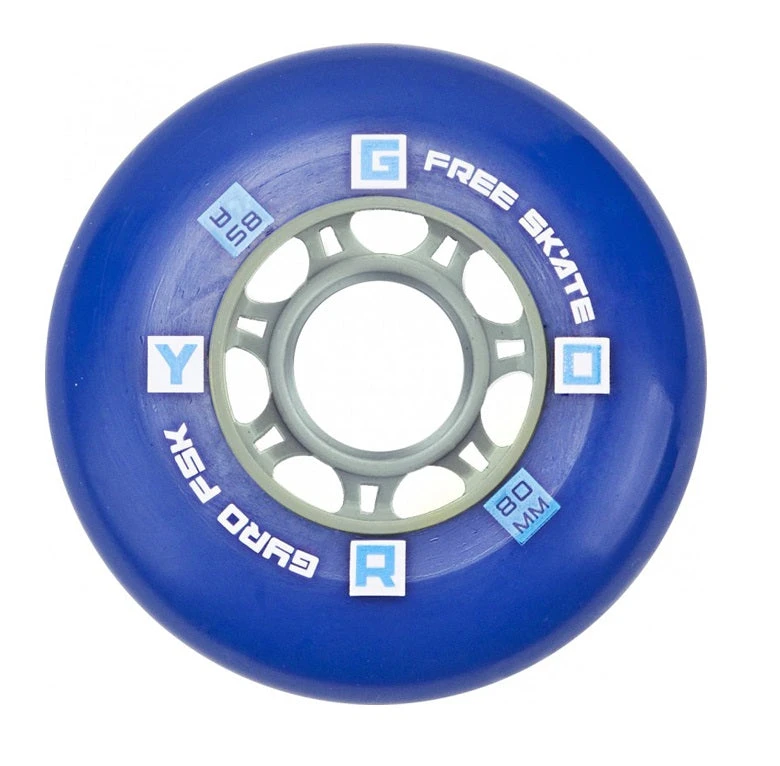 Gyro F2R Inline Skates Wheels - Blue Set Of 4 1 Gyro F2R Inline Skates Wheels - Blue Set Of 4