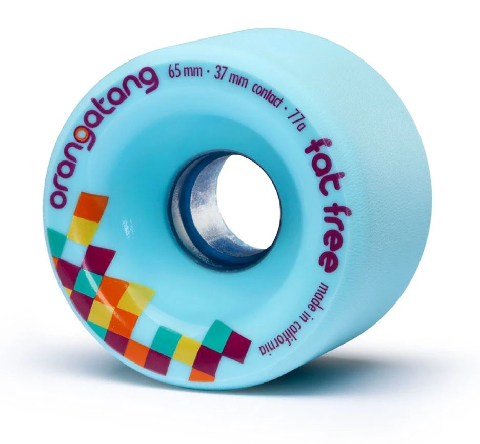 Orangatang Fat Free Longboard Wheels - Blue 65mm 77a 1 Orangatang Fat Free Longboard Wheels - Blue 65mm 77a