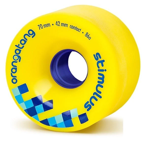 Orangatang Stimulus Longboard Wheels - Yellow 70mm 86a 1 Orangatang Stimulus Longboard Wheels - Yellow 70mm 86a