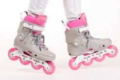 Powerslide Next SL Pink 80 Womens Inline Skates -Urban Rollers powerslide next sl pink 80 womens inline skates lifestyle