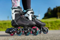 Powerslide Phuzion Radon Teal 90 Inline Skates 5 Powerslide Phuzion Radon Teal 90 Inline Skates -Urban Rollers powerslide phuzion radon teal 90 inline skates lifestyle