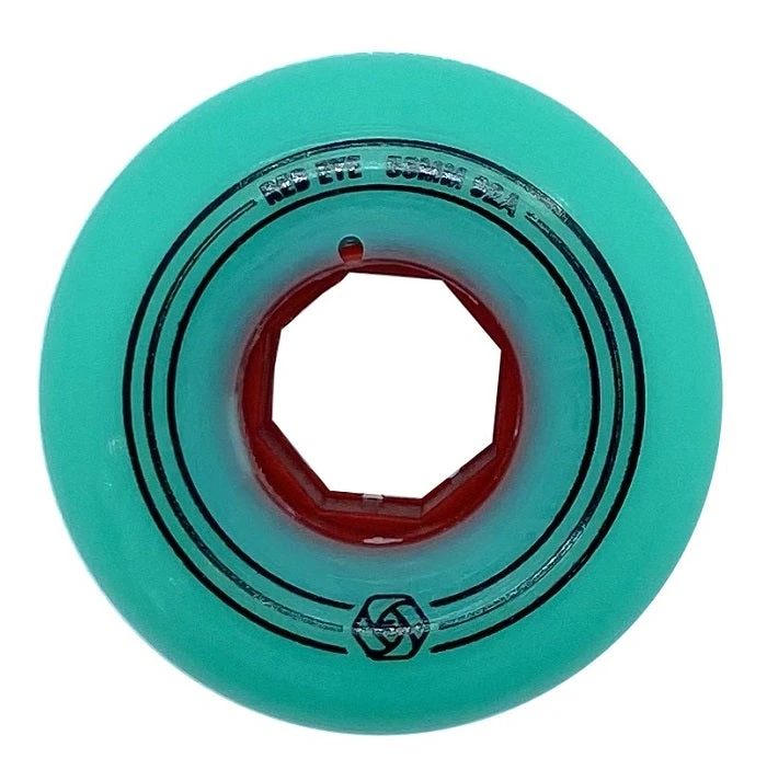 Red Eye Team Teal Wheels 55mm 92a - Set Of 4 1 Red Eye Team Teal Wheels 55mm 92a - Set Of 4