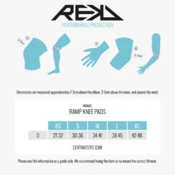 Rekd Ramp Knee Pads 5 Rekd Ramp Knee Pads -Urban Rollers rekd ramp knee pads size guide 1