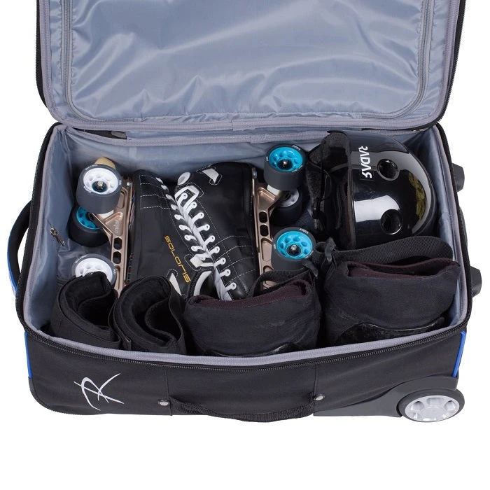 Riedell Travel And Gear Roller Bag - Black/Blue 2 Riedell Travel And Gear Roller Bag - Black/Blue - Image 2