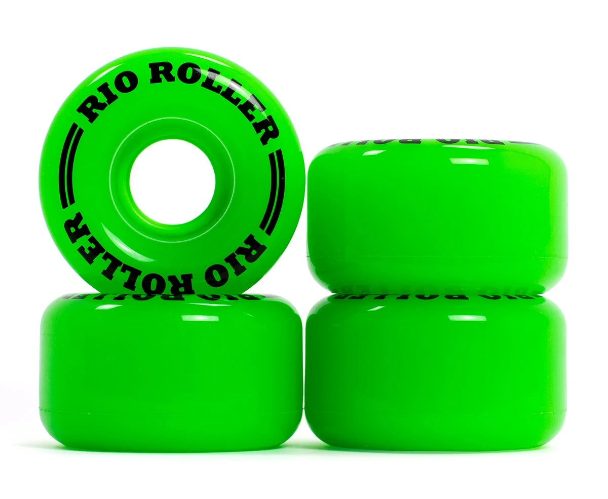 Rio Roller Coaster Green Roller Skate Wheels 62mm - Set Of 4 2 Rio Roller Coaster Green Roller Skate Wheels 62mm - Set Of 4 - Image 2